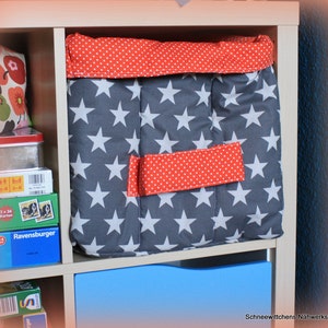 Toy box, toy basket, play bag, fabric toy storage, toy bin XXL, toy bag, toy storage stars image 5