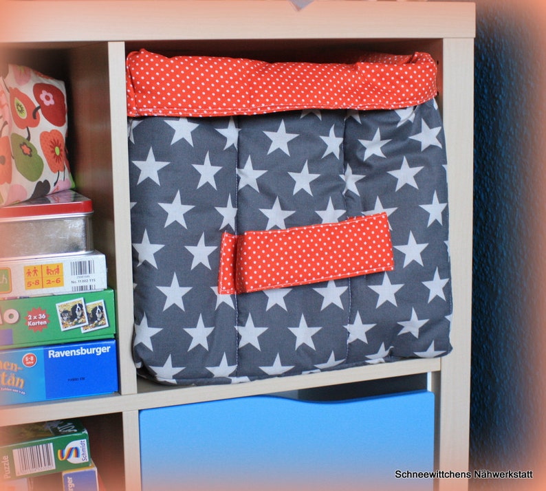 Toy box, toy basket, play bag, fabric toy storage, toy bin XXL, toy bag, toy storage stars image 5