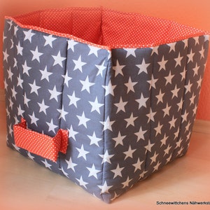 Toy box, toy basket, play bag, fabric toy storage, toy bin XXL, toy bag, toy storage stars image 2