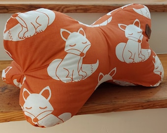 Bone pillow, neck pillow, lounge pillow, reading bone, neck pillow, neck roll, reading pillow, gift, fox, bookend, reading bone XL