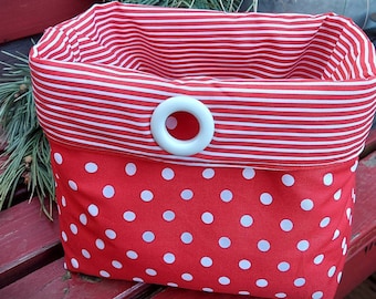 Utensilo, Stoffkörbchen mit Aufhänger, Wendestoffk