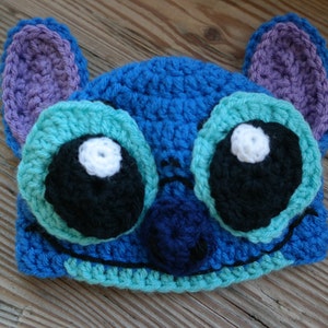 PATTERN ONLY Crochet Monster Alien Baby Newborn Stitch Hat DIY digital download