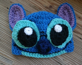 PATTERN ONLY Crochet Monster Alien Baby Newborn Stitch Hat DIY digital download