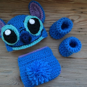 DIGITAL DOWNLOAD PATTERN only Monster Alien Stitch Newborn Photo Prop Crochet Instructions image 2