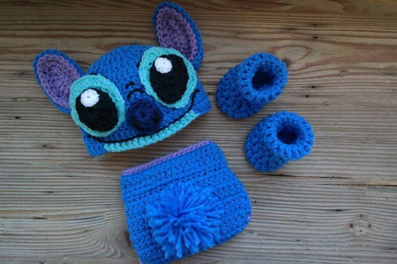 DIGITAL DOWNLOAD PATTERN only Monster Alien Stitch Newborn Photo Prop Crochet Instructions image 2