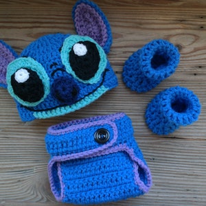 DIGITAL DOWNLOAD PATTERN only Monster Alien Stitch Newborn Photo Prop Crochet Instructions image 1