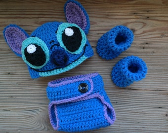 DIGITAL DOWNLOAD PATTERN only Monster Alien Stitch Newborn Photo Prop Crochet Instructions