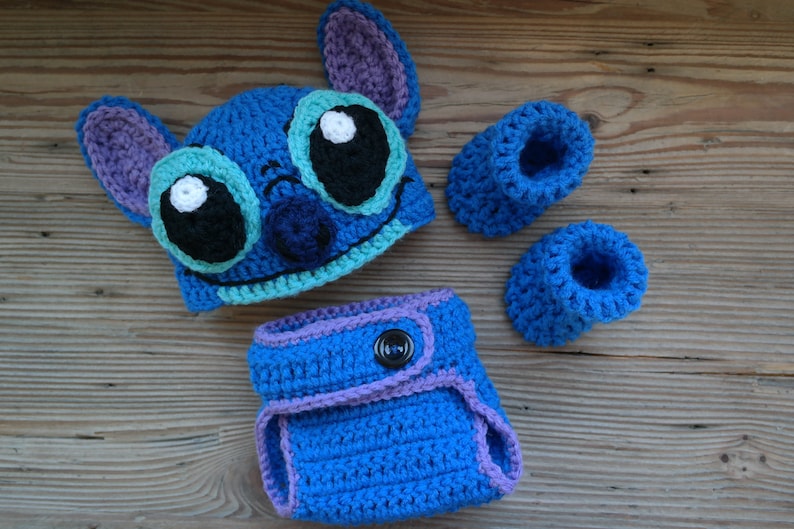 DIGITAL DOWNLOAD PATTERN only Monster Alien Stitch Newborn Photo Prop Crochet Instructions image 1