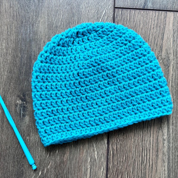 Patrón de gorro para bebé, niño pequeño, básico, fácil y sencillo a crochet