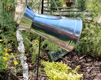 Crystal Pouring Watering Can- Large Metal Pitcher - Garden Art & Decoration -FREE SHIPPING