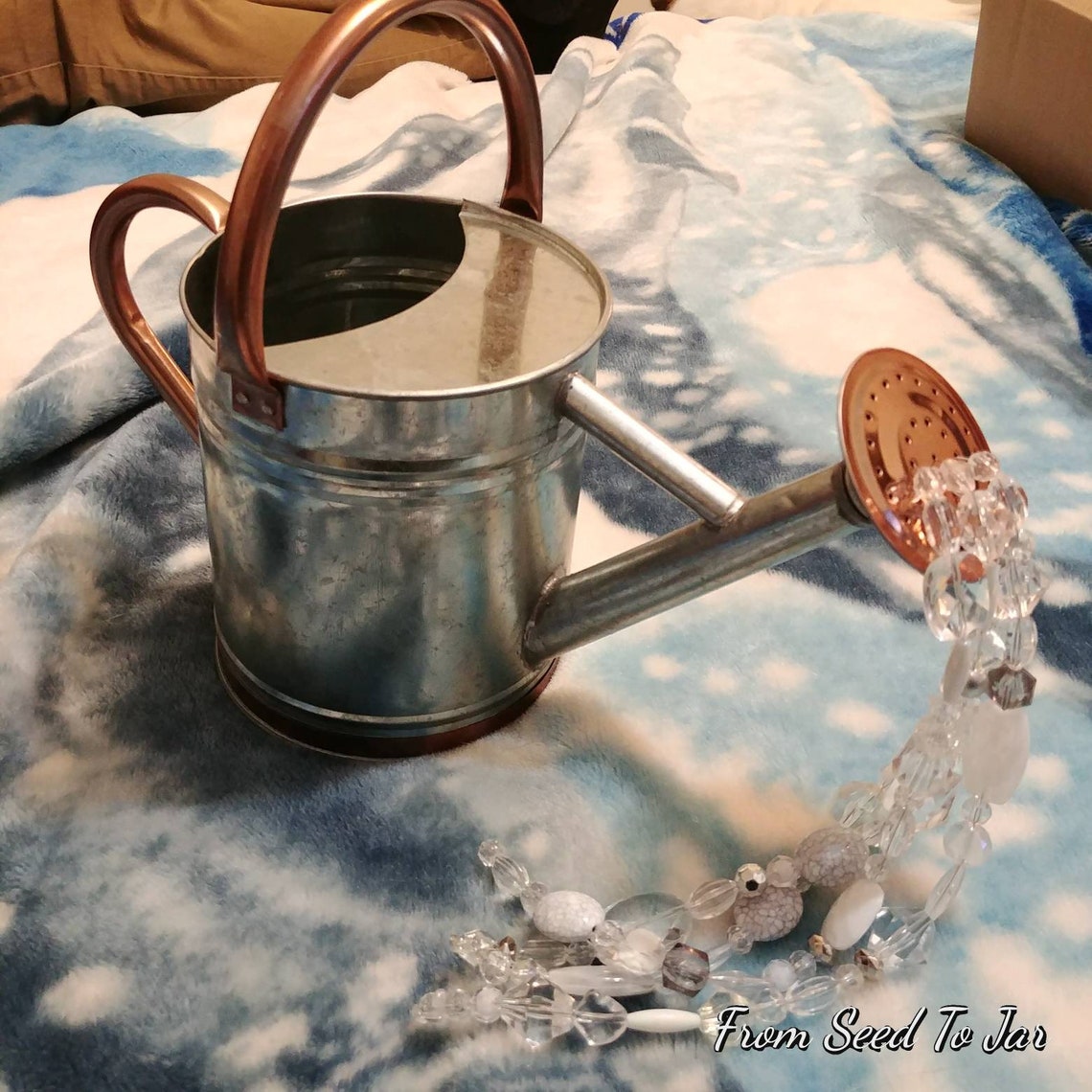 Crystal Pouring Water Watering Can Copper & Galvanized Steel Etsy