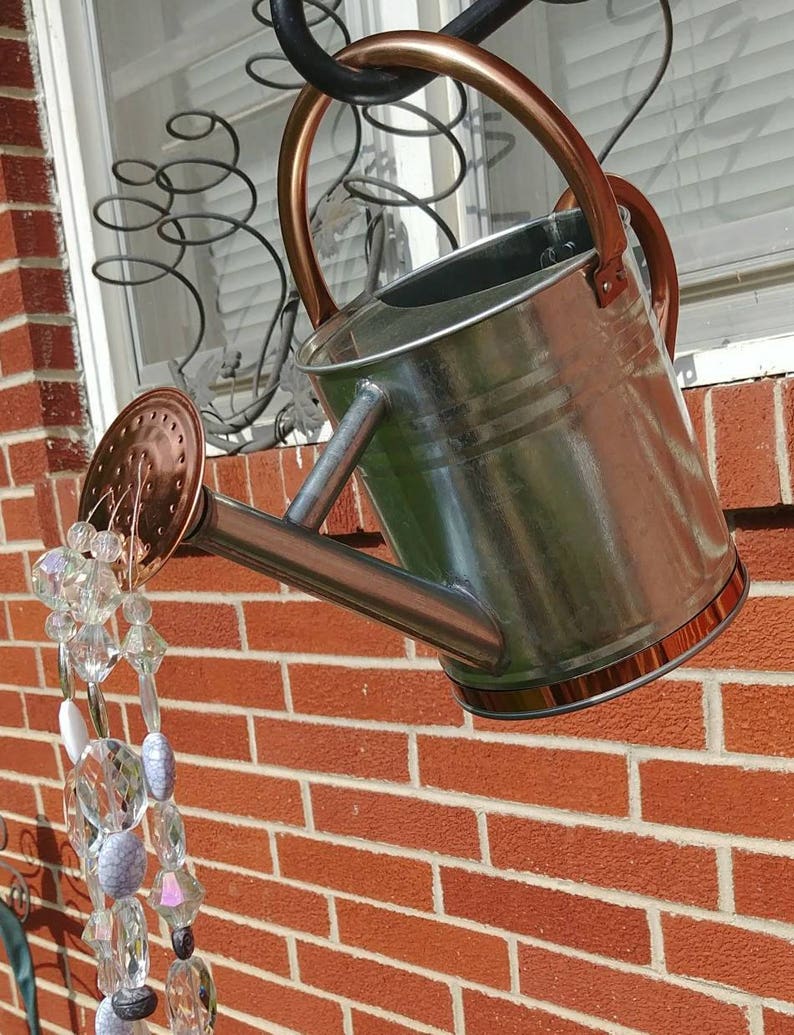 Crystal Pouring Water Watering Can Copper & Galvanized Steel Etsy