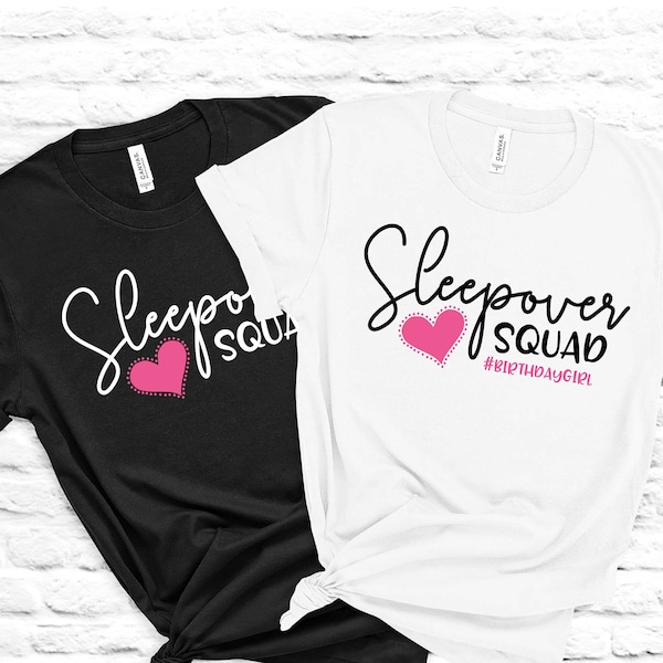 Sleepover Squad #birthdaygirl Digital Download - SVG, Jpeg, PNG, PDF