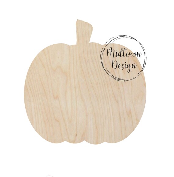Pumpkin Unfinished Wood Blank For Door Hangers Decorative Etsy