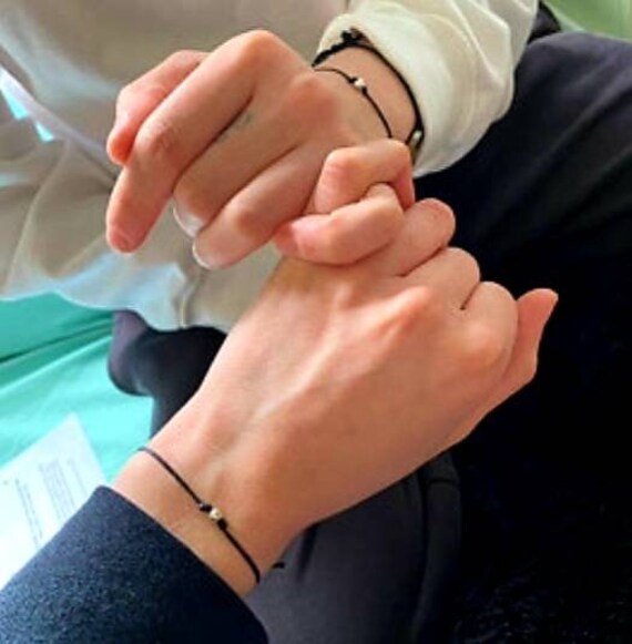Pulseras parejas promesa de meñique de parejas - Etsy