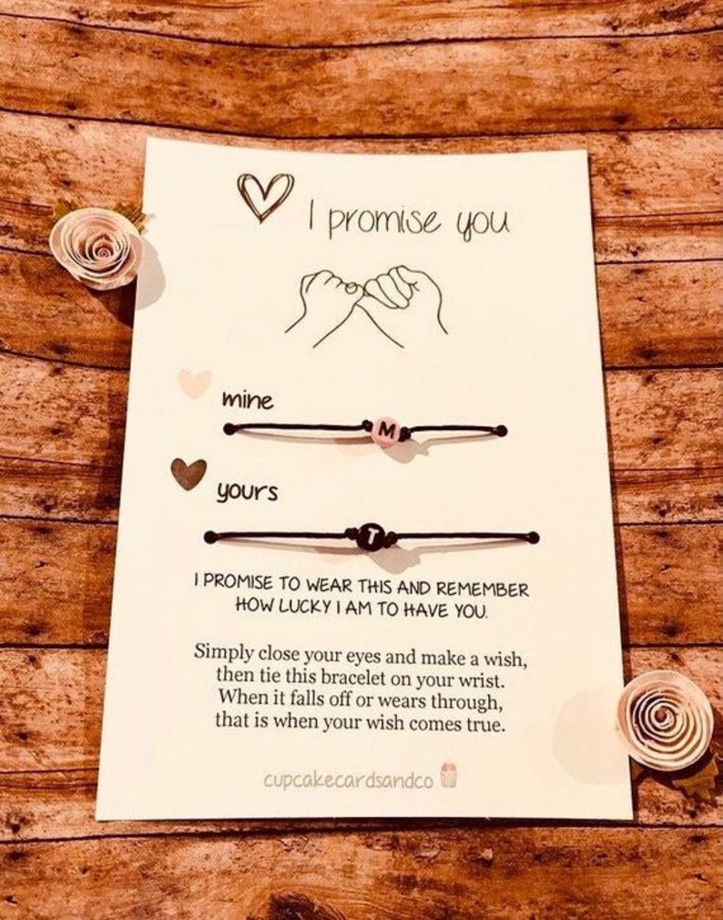 Couples Bracelet, Boyfriend Girlfriend Bracelets, Boyfriend Girlfriend Jewelry, pinky promise His Hers Bracelets, Boyfriend Bracelet, him 