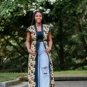 African Print Maxi Duster