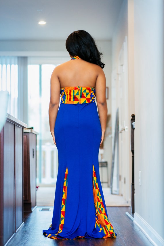 kente cloth prom dress Kente African Dresses For Prom Kente African Ball Dresses Kente Prom Dress African Kente Polished