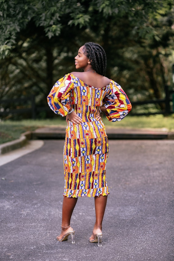 Bodycon African Print Kente Dress