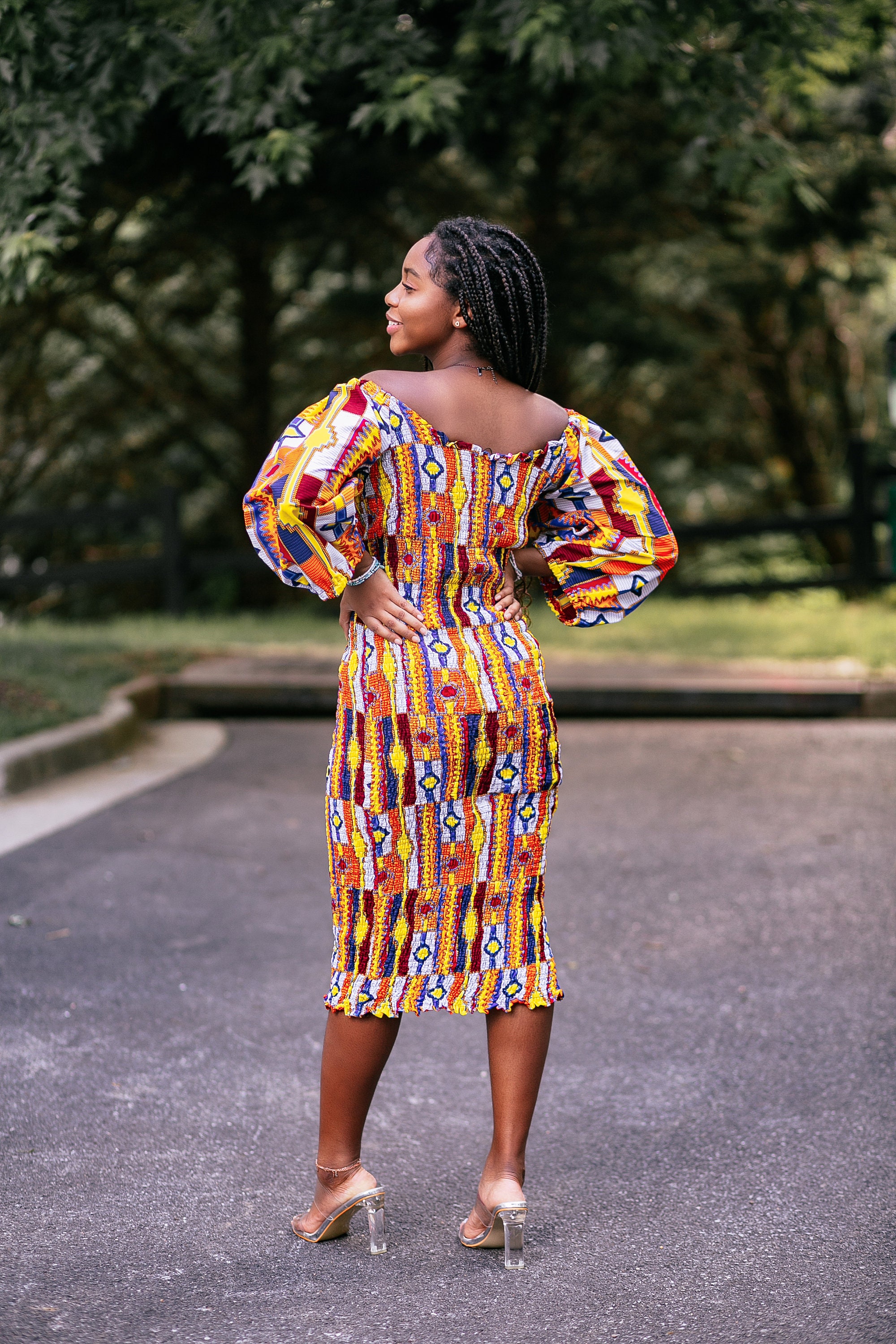 kente bodycon dress African Print Bodycon Dress Adesuwa
