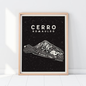 Cerro Romauldo Art Print | San Luis Obispo Wall Art | SLO Hiking Trails Wall Art | Cal Poly Grad Gift | Central Coast California Home Decor