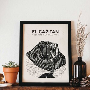 El Capitan Wall Art  | Yosemite Gifts | Yosemite National Park Art | National Parks Art | Yosemite Valley Home Decor | Travel Print
