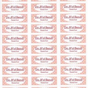 Do Not Bend Labels