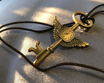 Skeleton Key To Time - Long Necklace.