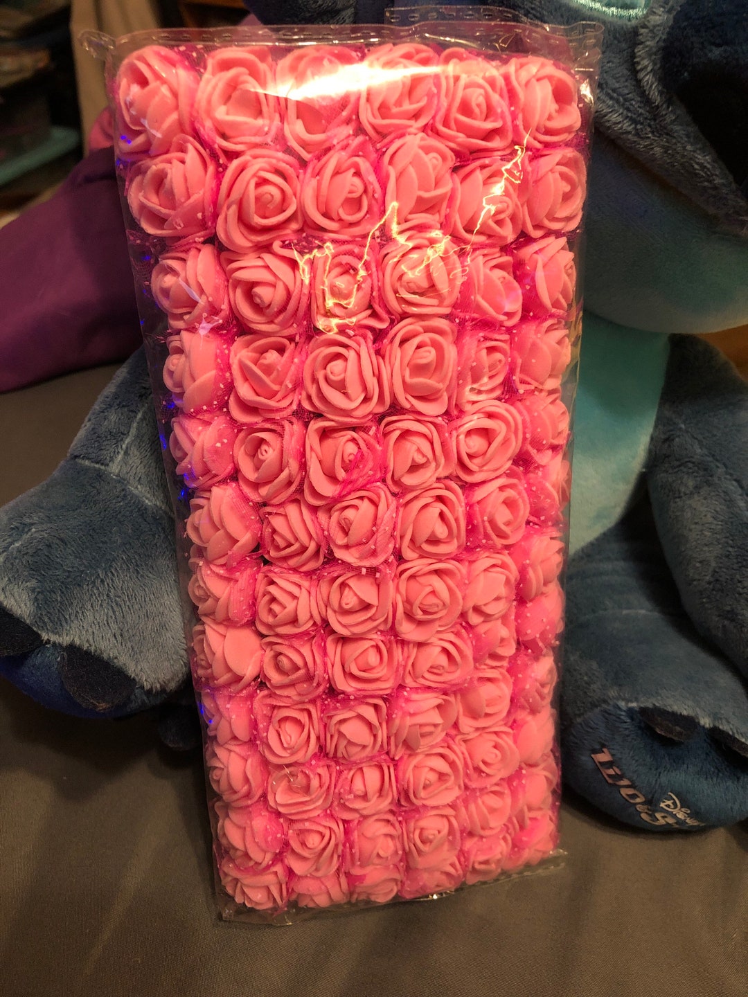 Pink Foam Flowers for Crafting Etsy