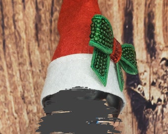 GLITTER CHRISTMAS BOW TIE YULE FESTIVE FANCY DRESS ACCESSORY RED GREEN