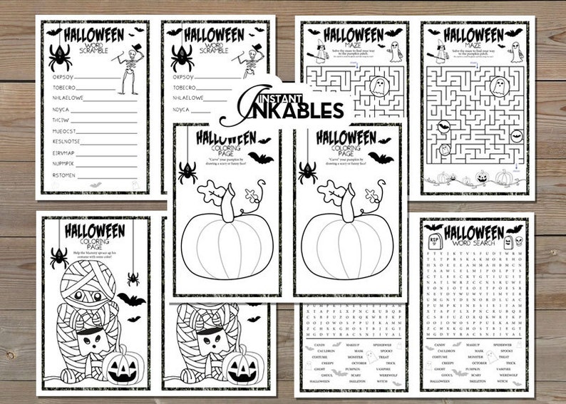 Halloween Activity Sheets, Printable Halloween Activities, Kids ...