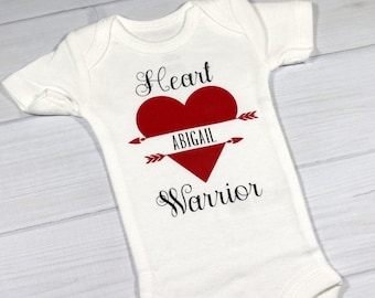 Personalized baby bodysuit - CHD Heart Warrior