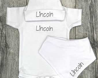 Personalized baby gift set for newborn baby - baby shower gift newborn gift coming home outfit preemie baby gift hospital outfit take home