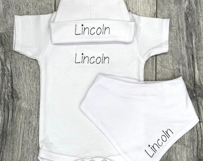 Personalized baby gift set for newborn baby - baby shower gift newborn gift coming home outfit preemie baby gift hospital outfit take home