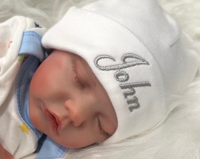 Personalized baby hat - micro preemie / preemie / newborn / 0-3 months / 3-6 months / 6-12 months