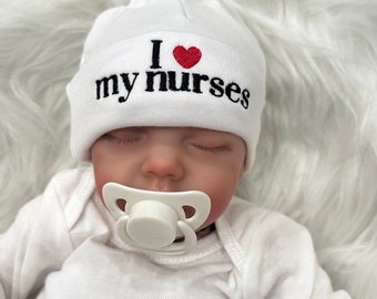 Baby hat for the NICU or PICU - I love my nurses
