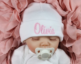 Personalized baby hat - micro preemie / preemie / newborn / 0-3 months / 3-6 months