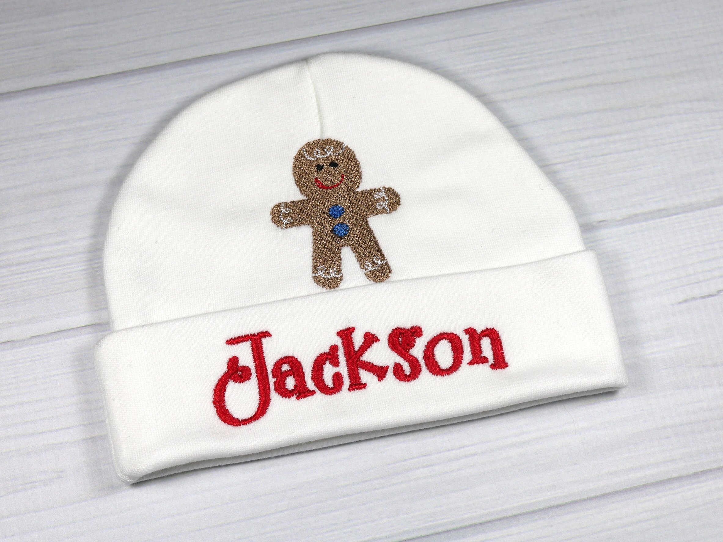 AvasMiracles Personalized Baby Hat with Embroidered Puppy - Micro Preemie / Preemie / Newborn / 0-3 Months / 3-6 Months