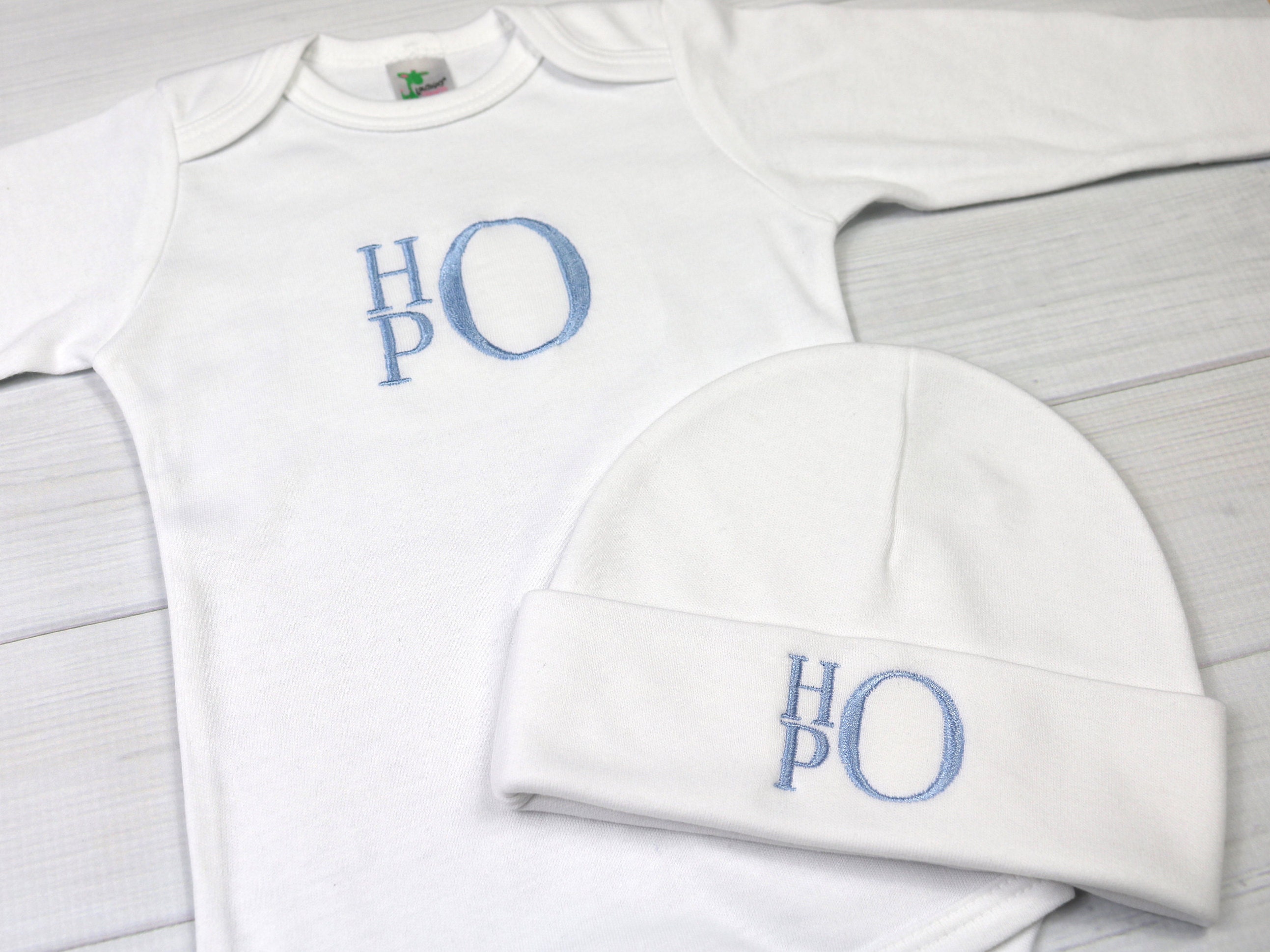 monogram newborn outfit