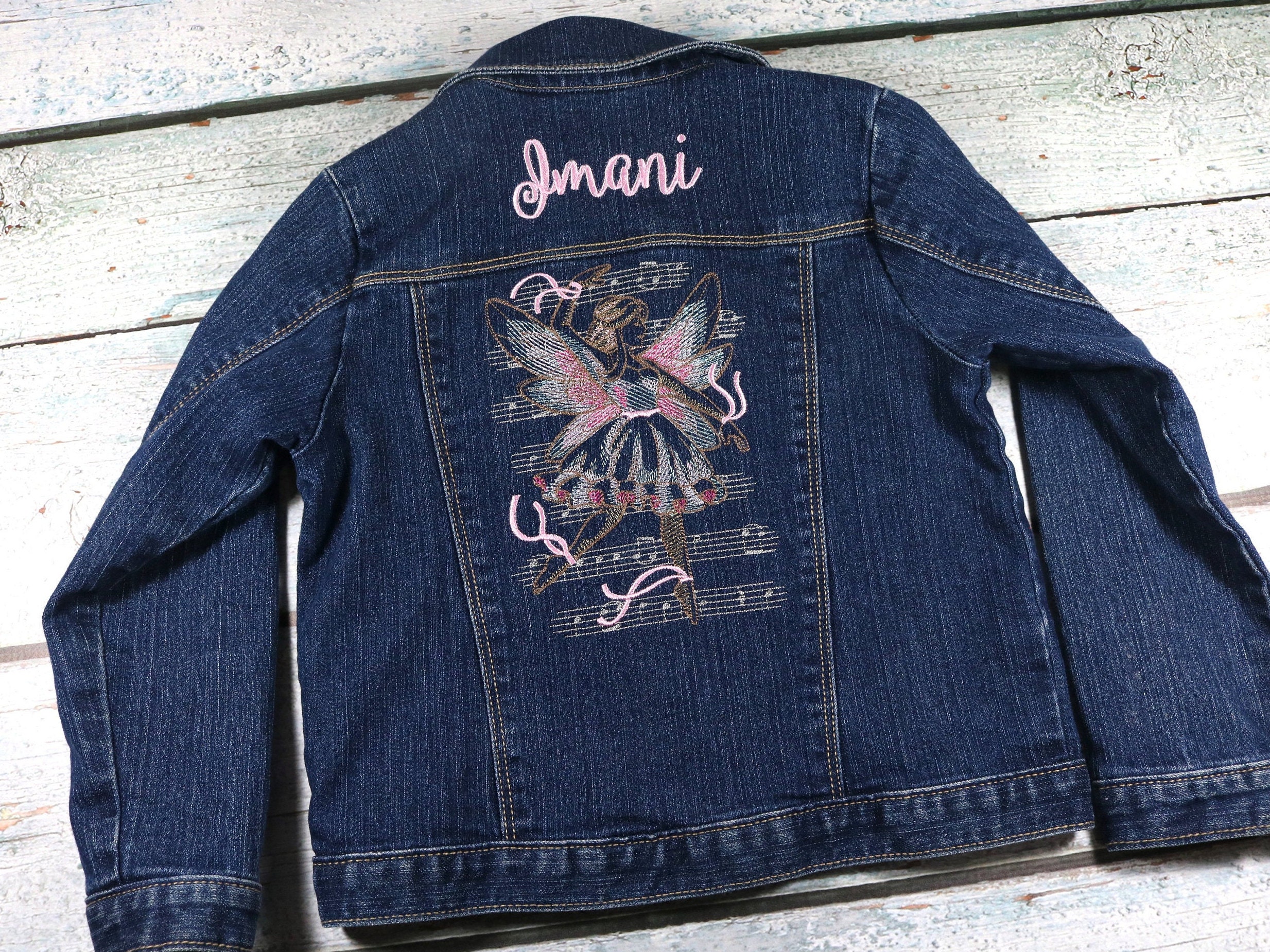 jean jacket with design on back