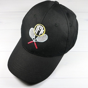 Monogrammed tennis cap for kids or adults - cotton adjustable dad hat, embroidered baseball cap, personalized hat
