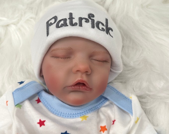 Personalized baby hat - micro preemie / preemie / newborn / 0-3 months / 3-6 months / 6-12 months