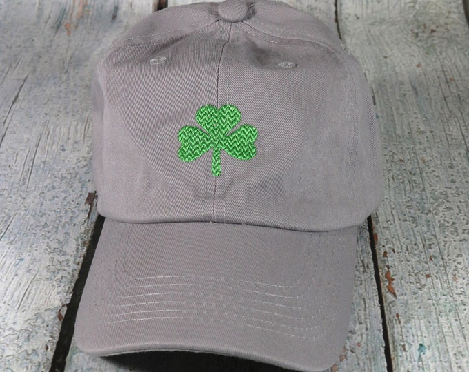 Shamrock embroidered baseball hat for kids or adults - cotton adjustable dad hat, embroidered baseball cap, Saint Patrick's Day hat