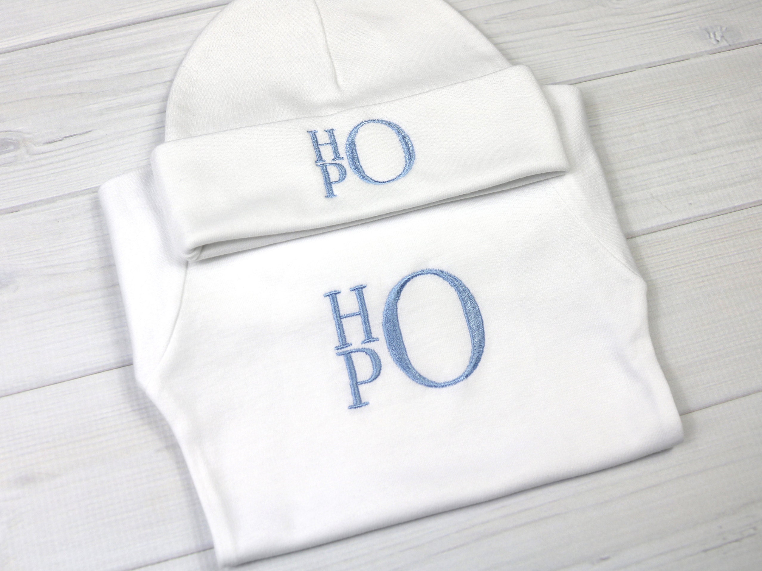 Monogrammed baby bodysuit preemie newborn 0-3 months 3-6 months