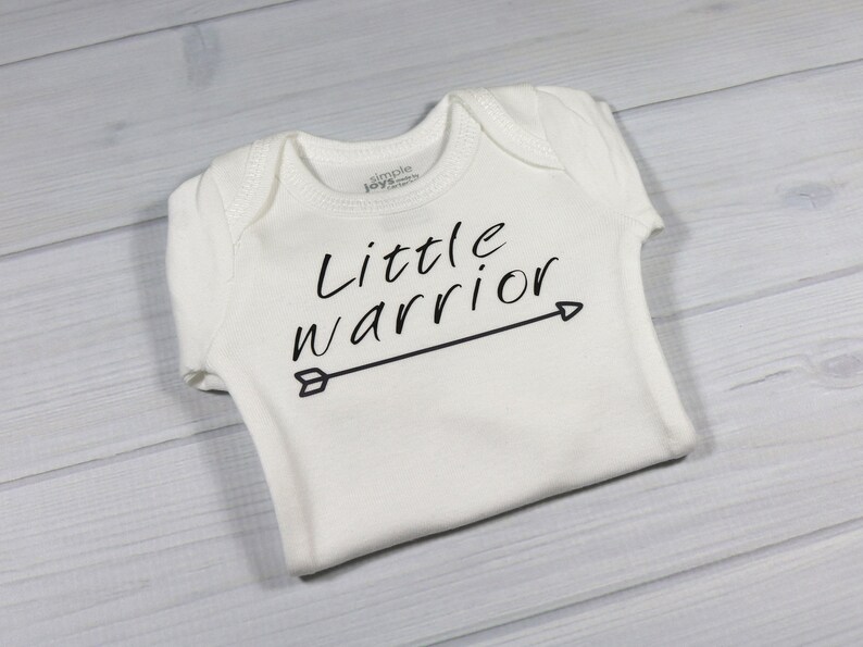 warrior baby fighter preemie preemie bodysuit sick baby gift NICU clothes preemie gift Baby bodysuit Little Warrior newborn creeper