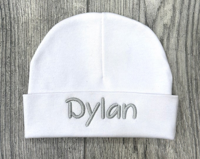 Personalized baby hat - micro preemie / preemie / newborn / 0-3 months / 3-6 months / 6-12 months