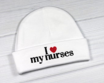 Baby hat for the NICU or PICU - I love my nurses
