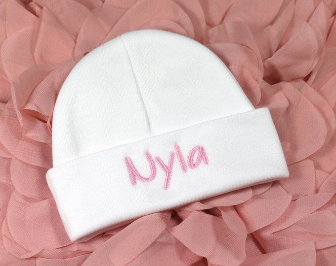 Personalized baby hat - micro preemie / preemie / newborn / 0-3 months / 3-6 months / 6-12 months