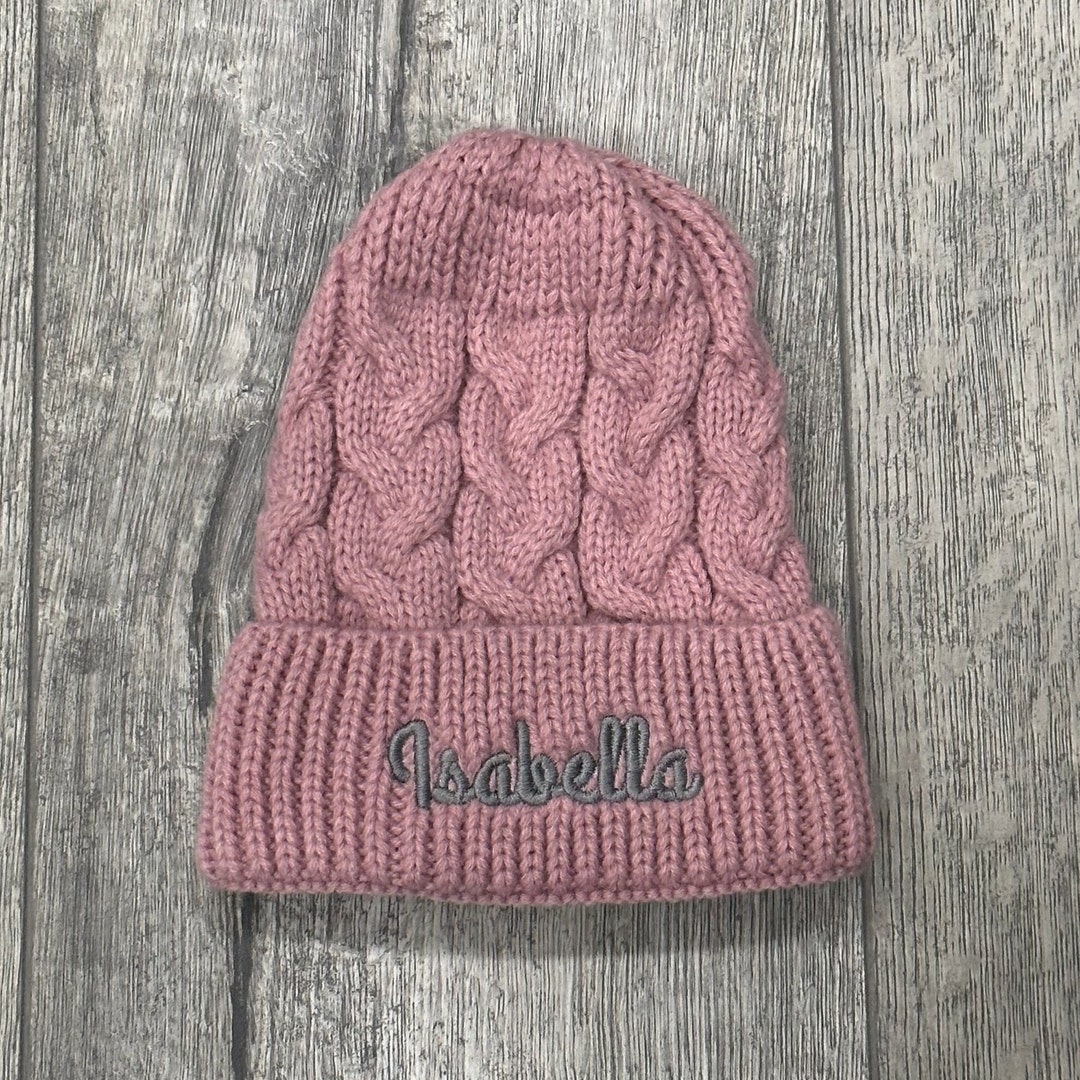 Personalized Infant Winter Hat 012 Months Knit Baby Hat Custom