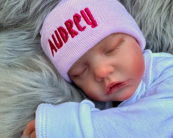 Baby hospital hat - personalized newborn beanie - personalized preemie hat